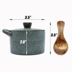 Ceramic Salt Cellar with Lid and Spoon