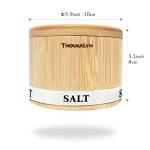 Bamboo Salt Box with Swivel Lid and Spoon