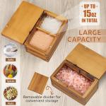 Demigo Acacia Wood Salt Cellar with Lid