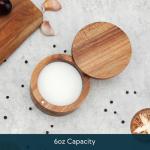 Acacia Wood Salt Cellar with Swivel Lid