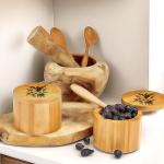 Vintage Wooden Jewelry Box with Salt Cave Design