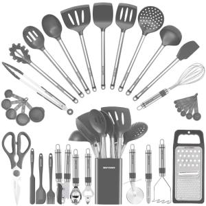 Silicone Kitchen Utensil Set with 33 Gadgets