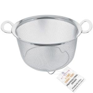 Stainless Steel 3 Quart Strainer with Handles