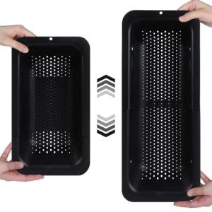 Blue Ginkgo Over Sink Colander Strainer Basket