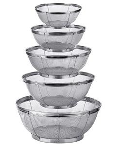 Tiawudi Stainless Steel Kitchen Strainer Set