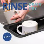 Blue Ginkgo Over Sink Colander Strainer Basket