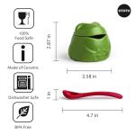 Ceramic Frog Salt Cellar with Spoon - 170g