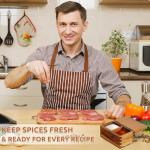 Demigo Acacia Wood Salt Cellar with Lid