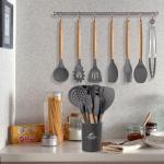 17-Piece Silicone Kitchen Utensils Set with Holder