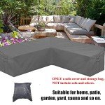 Heavy Duty Garden L-Shape Sectional Sofa Cover