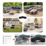 V-Shaped Waterproof Garden Sofa Cover 420D