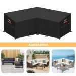 Waterproof V-Shape Garden Sofa Cover 420D
