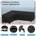 Waterproof V-Shape Garden Chair Cover 215cm Black