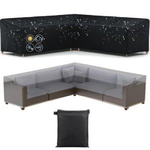 V-Shape Waterproof Garden Furniture Cover - Black