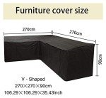 Waterproof V Shape Garden Chair Cover - Black