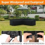 V-Shape Waterproof Garden Furniture Cover - Black