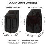 Waterproof Garden Stacking Chair Covers - Heavy Duty