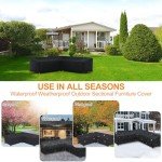 V-Shape Waterproof Garden Furniture Cover - Black