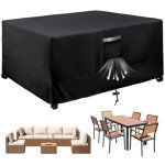 Waterproof Garden Chair Covers - Heavy Duty Black