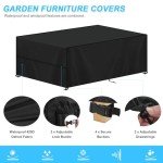 SIMPHAUS Waterproof Garden Chair Cover 200x100cm