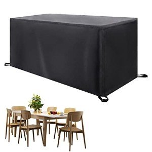Black Garden Chair and Table Covers 150x150 cm