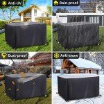 Black Garden Chair and Table Covers 150x150 cm