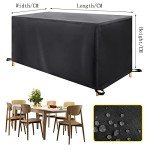 Black Garden Chair and Table Covers 150x150 cm