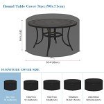 VANSHEIM Waterproof Round Covers for Garden Furniture