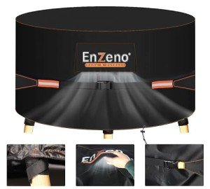Heavy Duty Round Garden Table Cover with Vents