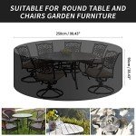 Large Round Patio Chair Set Cover, Waterproof