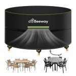 Waterproof Round Garden Table Cover with Air Vent