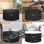 Heavy Duty Waterproof Garden Chair Cover - Black
