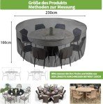 Heavy Duty Round Garden Table Cover with Vents