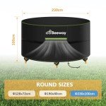 Waterproof Round Garden Table Cover with Air Vent