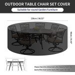 Heavy Duty Round Garden Table Cover, Waterproof
