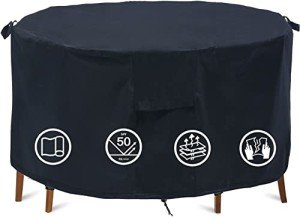 Waterproof Round Garden Table Cover - Ø188x70cm