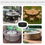 Waterproof Round Garden Chair Cover - 420D Oxford