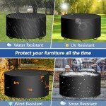 Waterproof Round Garden Furniture Covers with Air Vent