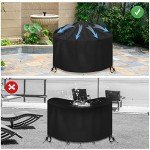 Heavy Duty Round Outdoor Table Cover - Black