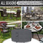 Heavy Duty Round Garden Table Cover, Waterproof