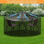 Waterproof Round Garden Table Cover, Large Size