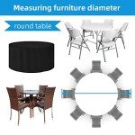 Waterproof Heavy-Duty Round Garden Table Cover
