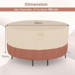 Heavy-Duty Waterproof Garden Chair Cover - 158cm