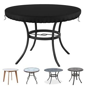 Delixike Waterproof Round Garden Table Cover 124cm