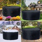 Waterproof Round Garden Table Cover, Large Size