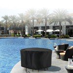 Large Waterproof Round Garden Chair Covers - Black