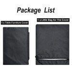 Large Waterproof Round Garden Chair Covers - Black