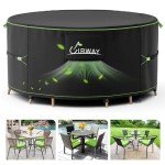 Heavy Duty Round Garden Chair Covers with Vent
