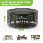 Heavy Duty Round Garden Chair Covers with Vent