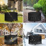 Round Waterproof Garden Table & Hot Tub Cover